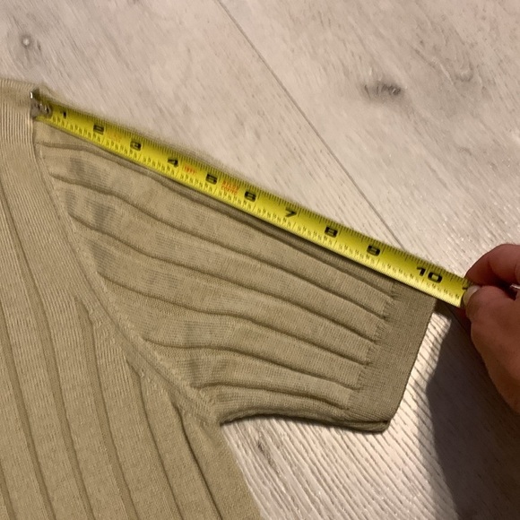 ASOS Design Men’s Muscle Fit Knit Polo Ribbed Short Sleeve‎ tan size XL fitted - Picture 7 of 9